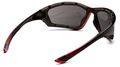 Accurist Sbr8720dtp Safety Glasses Gray Anti Fog Polycarbonate Lenses Black Red Full Rim Frame With Flame Resistant Foam 