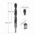Uxcell High Speed Steel Hex Shank Twist Drill Bit 11 5mm Drilling Dia With 1 4 Inch 140mm Length