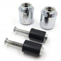 Xkh- Compatible With Yzf-r6 06-12 Fjr 1300 03-10 Yzf-r1 1998-2012 Chrome Bar Ends Rubber B078h74z59