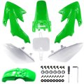 Pro Bat 7 Pcs Plastic Fender Complete Kit W Bolts For Crf50 Crf50f 125cc 150cc Pit Bike White Green