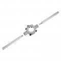Uxcell Die Stock Handle Wrench Set 3 8-16 Unc Round And0mm Holder Fits 3 8 -7 16 Unc Unf Metric M10-m11 30mm Od Dies For Bolt