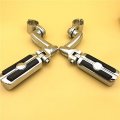 Xkh-chrome Adjustable Highway Peg Mounting Kit Skull Zombie Footrest Compatible With V-star Roadstar Suzuki Boulevard Equipped