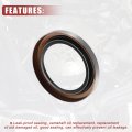 Uxcell Engine Crankshaft Oil Seal Fit For Toyota Pickup 1973-1995 4runner 1984-2002 Durable Metal Silver Tone Crank Gasket