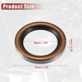 Uxcell Engine Crankshaft Oil Seal Fit For Toyota Pickup 1973-1995 4runner 1984-2002 Durable Metal Silver Tone Crank Gasket