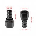 X Autohaux 2pcs 6061 Aluminum An12 Straight Push Lock Hose Fitting End For Car Fuel Line