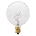 Satco S3921 12 Bulbs 15 Watt G16 1 2 Incandescent Clear Candelabra Base 130 Volt 