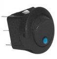 Spst Illuminated Blue Led Rocker Switch 12vdc 