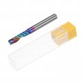 Uxcell Spiral Cnc Router Bit 1 4 Diameter Shank Up Cut Flute Solid Carbide End Mill Milling Bits With Length For Wood Plastic