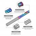 Uxcell Spiral Cnc Router Bit 1 4 Diameter Shank Up Cut Flute Solid Carbide End Mill Milling Bits With Length For Wood Plastic