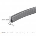 Uxcell U Channel Edge Trim 13 1ft Length Rubber Guard Seal Strip Protector Fit For 1-2 5mm 15 64 W X 25 H Gray