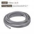 Uxcell U Channel Edge Trim 13 1ft Length Rubber Guard Seal Strip Protector Fit For 1-2 5mm 15 64 W X 25 H Gray