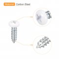 Uxcell St4x16mm White Screws Self Tapping 25pcs Pan Head Phillips Wood For Woodworking