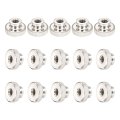 Knurled Thumb Nut 15pcs M6x1mm Iron Round Knobs Fasteners For 3d Printer Parts Silver Tone 