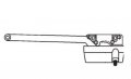 Casement Window Operator Left Hand Surface Mount Single Arm Stainless Steel Roller White 9 5 In Long 