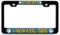 Eat Sleep Rescue Parson Russell Terrier Dogs Pets 3d Metal License Plate Frame For Auto Suv Truck Universal Fit 12 In X 6 Tag