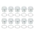 10 Sets M22x1 5mm Engine Oil Pan Bolt Drain Plug Thread Repair With Gasket For Car