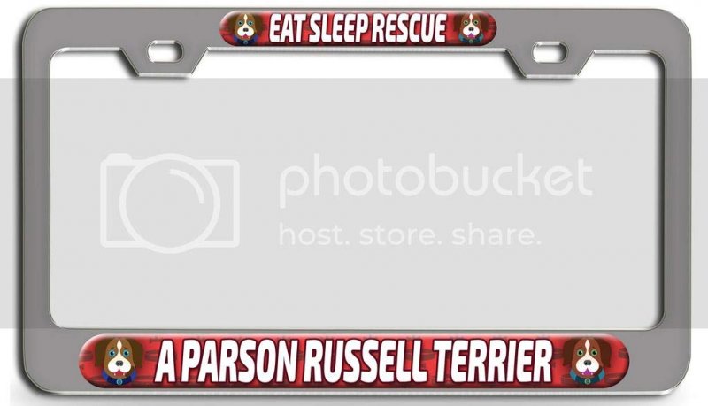 Eat Sleep Rescue A Parson Russell Terrier Dogs Pets Ch 3d Metal License Plate Frame Auto Suv Truck Tag Holder K11