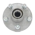 Pre-assembled 5 On 4 Inch Galvanized Trailer Hub Bearing Kit Suitable For 2000 Lbs