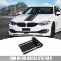 X Autohaux 7 09 X70 87 Car Hood Stripe Pattern Sticker Auto Exterior Decal Decoration For Roof Trunk Skirt Bumper Black