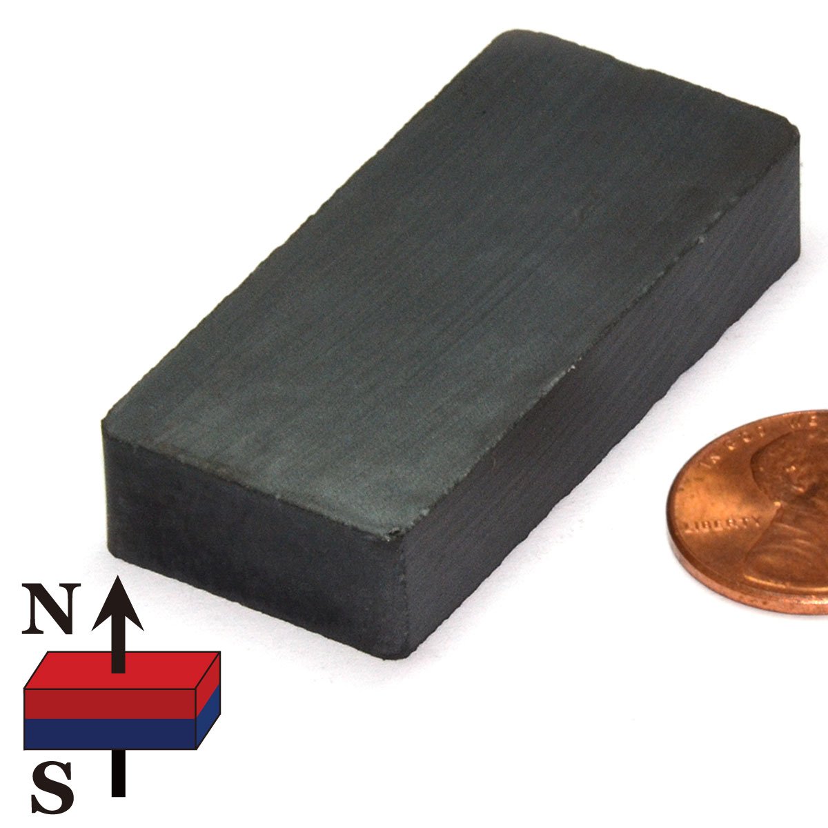 Cms Magnetics Ceramic Magnet 1 7 8 X 3 Rectangle Package Of 12 Hard Ferrite