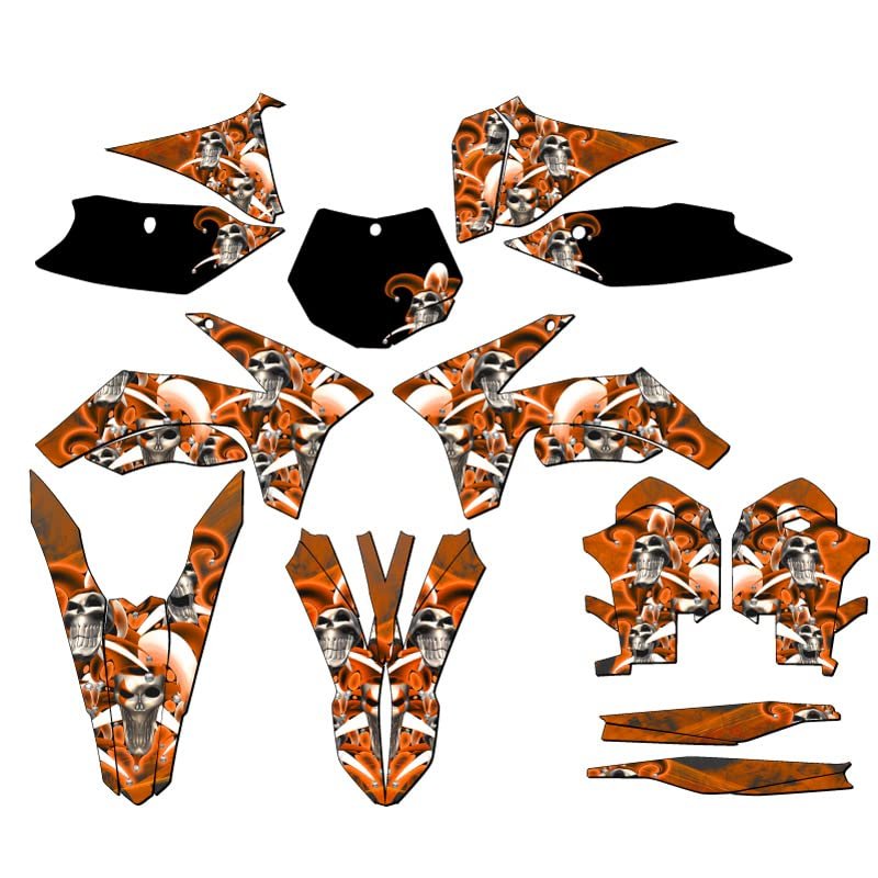 2011-2012 Sxf Jester Orange Senge Graphics Complete Kit For Ktm