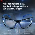 3m Solus 1000-series S1101sgaf Black Blue Clear Scotchgard Anti-fog Lens 20 Ea Case
