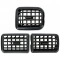 Kuafu A C Air Heater Dashboard Bezel Vents Compatible With 1998-2002 Dodge Ram 1500 2500 3500 3pcs Replacementa For 5gk51dx9aa