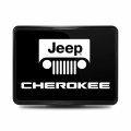 Ipick Image Compatible With Jeep Cherokee Uv Graphic Black Metal Face-plate On Abs Plastic 2 Inch Tow Hitch Cover