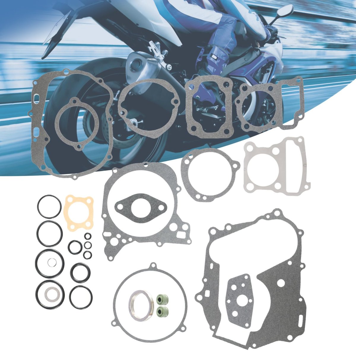 Motorcycle Engine Repair Gasket Top Bottom End Kit Replacement For Honda Ct110 Trail 110 1979-1994