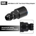 6an Male Car Fuel Hose Fitting Adapter An6 To 3 8 Quick Disconnect Female Push On Efi With Wrench Aluminum Black