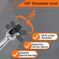 3 Pcs Breaker Bar Set Dual Drive 1 4 8 2 Premium Extra Heavy Duty 6 10 15 Length With 180a Rotatable Head Chrome Vanadium Steel