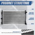 Dpi 13666 Factory Style 1-row Cooling Radiator Compatible With Toyota C-hr 2 0l Corolla 1 8l Non Hybrid 2018-2021 Aluminum Core