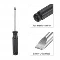 Uxcell Mini Slotted Screwdriver 5 0mm Flat Head With Black Handle For Small Appliances 10 Pcs