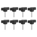 8pcs Clamping Screw Knob M4 X 20mm Metric Carbon Steel T Shaped Thumb Screws Handle For Quick Remove Hand Tightening 