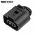 Uxcell 1 Set No 1j0973703 Sealed 3 Way Pin Female Connector Adapter Plug Clip Kit Replacement For Vw Audi