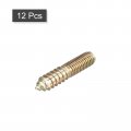 Uxcell M10x50mm Hanger Bolts 12pcs Double Ended Thread Dowel Screws For Wood Furniture