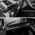 Airspeed 2pcs Car Center Console Sticker Dashboard Strip Cover Carbon Fiber Interior Panel Trim For Subaru Impreza 2017-2019