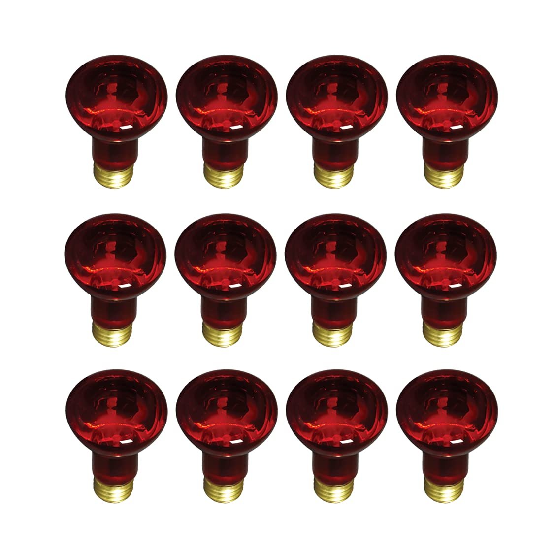 Satco S3200-12pk R20 Incandescent Reflector Light Bulb Red 12-pack