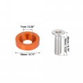 X Autohaux 25pcs Bumper Mudguard Washer Bolts Fasteners Kit M6x1 0 Aluminum Alloy Engine Bay Dress Up Screw Orange
