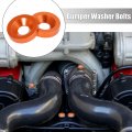 X Autohaux 25pcs Bumper Mudguard Washer Bolts Fasteners Kit M6x1 0 Aluminum Alloy Engine Bay Dress Up Screw Orange