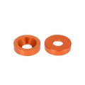 X Autohaux 25pcs Bumper Mudguard Washer Bolts Fasteners Kit M6x1 0 Aluminum Alloy Engine Bay Dress Up Screw Orange