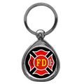 Firefighter Chrome Key Chain 