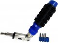 Artesia Tool 8 25 21 Cm 3-way Reversible Ratchet Screwdriver Rubberized Grip Angled Top Includes 4 Essential Bits 1 2 Phillips 