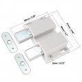 Uxcell Double Magnetic Touch Press Catch Latch Plastic White For Cabinet Door Shutter