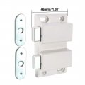 Uxcell Double Magnetic Touch Press Catch Latch Plastic White For Cabinet Door Shutter