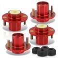 Ajp Distributors Suspension Coilover Shocks 4-piece T-6061 Billet Aluminum Strut Tower Extended Top Hats Mount Bushings Bump 
