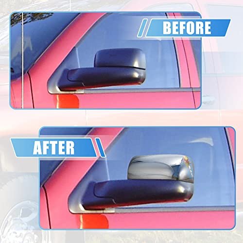 Pair Car Exterior Chrome Plated Power Mirror Cover Caps For Dodge Ram 3500 1500 2500 2002-2008