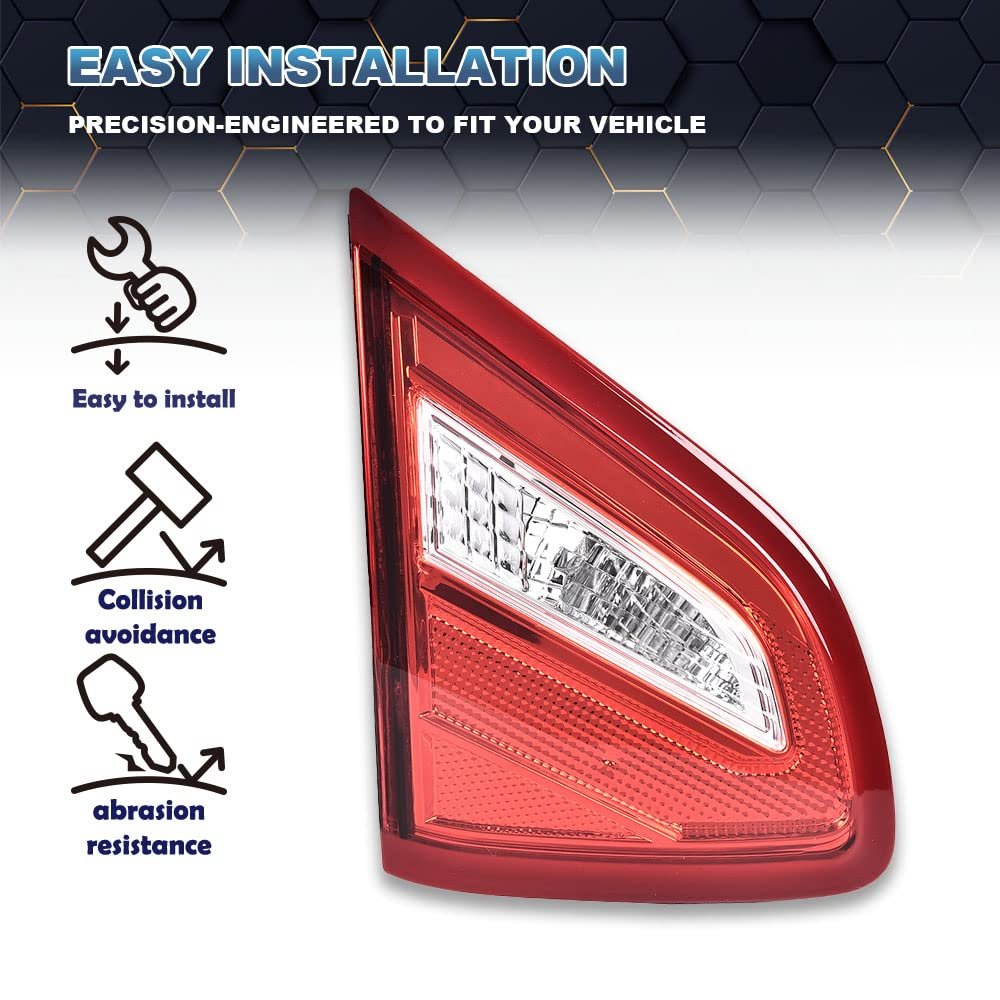 Inner Tail Lamp Left For 2016 2018 Nissan Altima Halogen Light Assembly Waterproof Acrylic Lens Position
