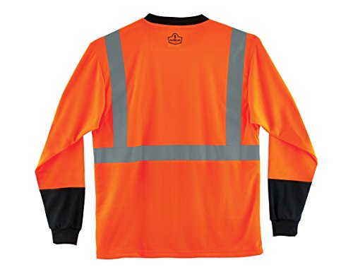 Glowear 8291bk Ansi Black Bottom High Visibility Orange Long Sleeve Reflective Safety Shirt 4x-large