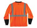 Glowear 8291bk Ansi Black Bottom High Visibility Orange Long Sleeve Reflective Safety Shirt 4x-large 